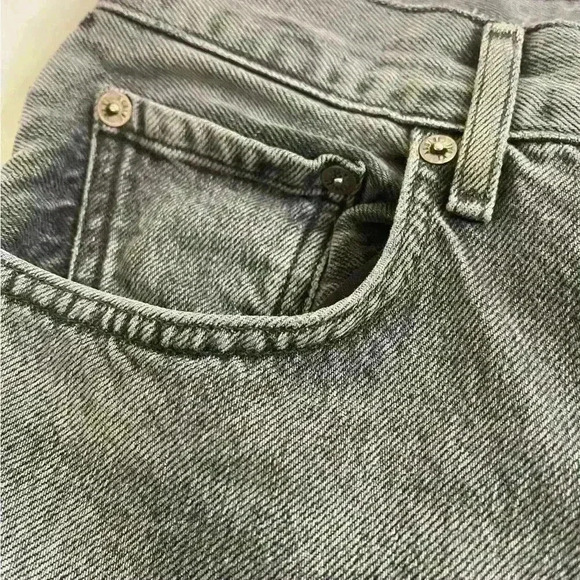 Agolde Ripley Grey Wash Straight Leg Cropped Vintage Inspired Design  size 25 - Picture 6 of 11